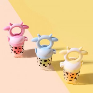 เครื่องป้อนผลไม้คุณภาพสูง Cartoon Teether อาหารเกรด Eco เป็นมิตรกับเล็บซิลิโคนเด็กจุกนมหลอกผลไม้สด