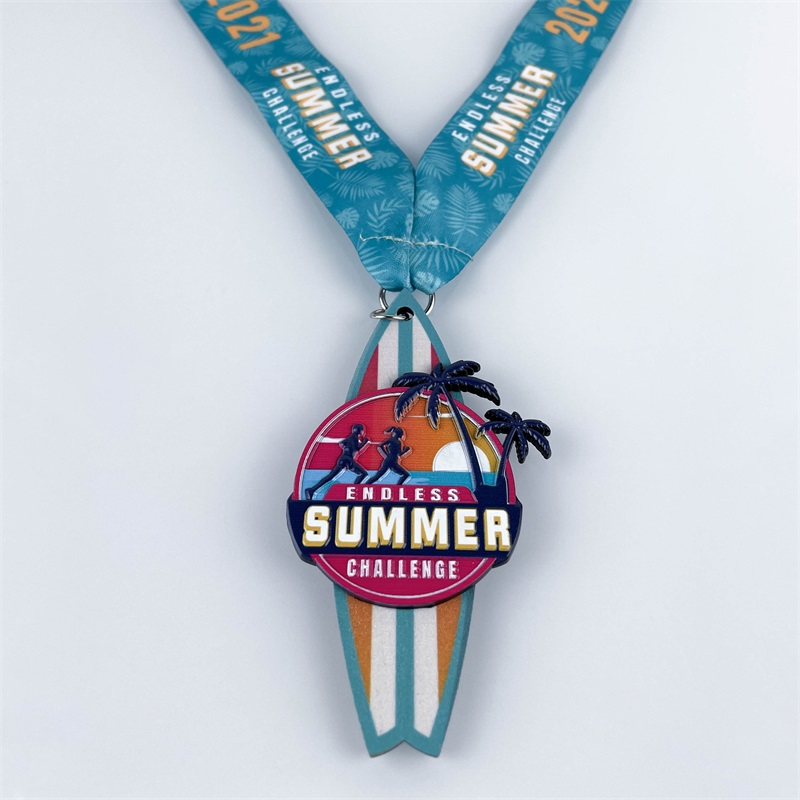 เหรียญกีฬาที่กำหนดเองเหรียญเหรียญ Acrylic Medal Medals Medals Pumpkin Run Medals ด้วยริบบิ้นอ่อน