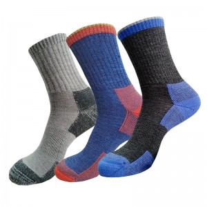 Winter Premium Marino Wool ลูกเรือไมโครถุงเท้าความร้อนเดินความร้อน Merino Wool Socks วิ่ง