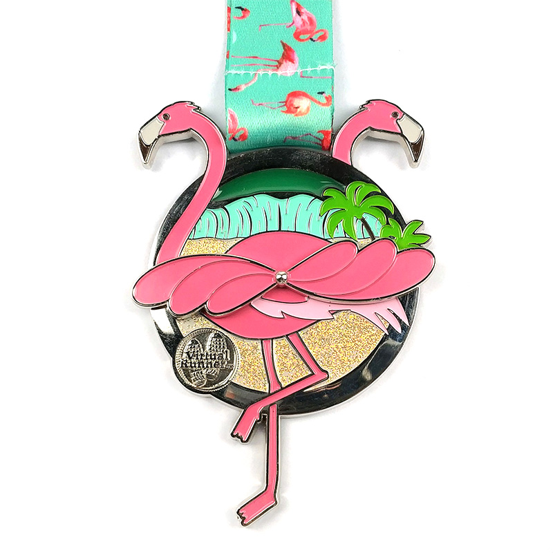 เหรียญที่กำหนดเองสำหรับการแข่งขัน Metal Medallion Custom Santa Running Medals