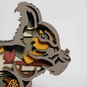 เครื่องประดับสัตว์ไม้ 3 มิติ