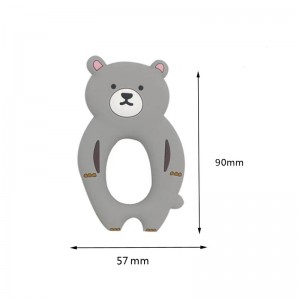 bpa ฟรีเคี้ยวฟันของเล่นฟันทารกหมีรูปร่างของโรคซิลิโคน