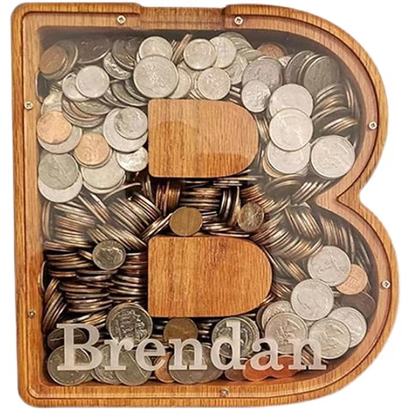 ตัวอักษรไม้ Piggy Bank