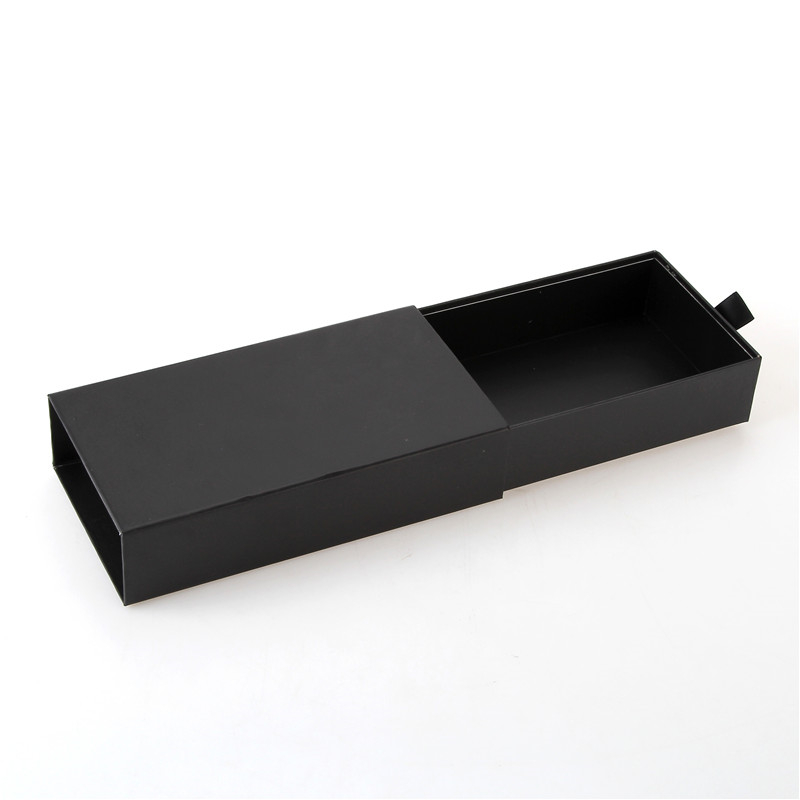 กล่องลิ้นชักสีดำกล่องของขวัญลิ้นชักที่กำหนดเอง
