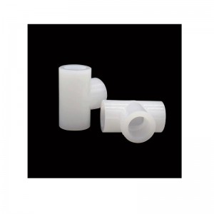 PFA สามทางพลาสติกร่วมกันฉีดแม่พิมพ์แปรรูปโรงงานแปรรูปการกัดกร่อนพลาสติกที่ทนต่อการฉีดพลาสติกแบบปรับแต่งได้ PVDF ข้อต่อสามทา...