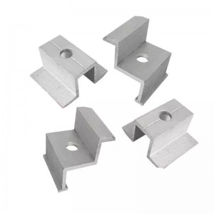 แผงโซลาร์เซลล์แผงโซลาร์เซลล์ยึดอุปกรณ์เสริมด้านข้างบล็อกแรงดันด้านข้างบล็อกแรงดันปานกลางชุบสังกะสี