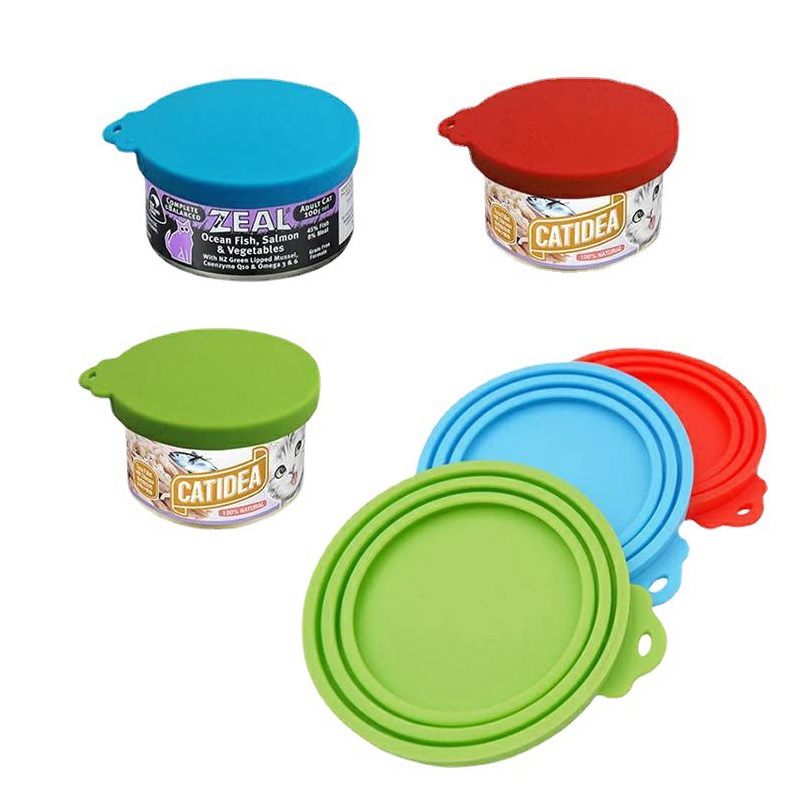 ฝาโถอาหารซิลิโคน, ฝาโถซิลิโคนฟรี BPA สากลสำหรับสุนัขและแมว, การเก็บรักษาอาหารสัตว์เลี้ยงฝาครอบหนึ่งขวดที่มีขนาดมาตรฐานมากที่สุดสุนัขและอาหารแมว