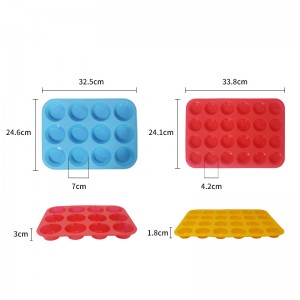 กระทะมัฟฟินซิลิโคนที่ไม่ติด - แม่พิมพ์สำหรับมัฟฟินและคัพเค้กแม่พิมพ์อบซิลิโคนแม่พิมพ์โดนัท 12 หลุมสำหรับการอบเบเกิล keto เครื...