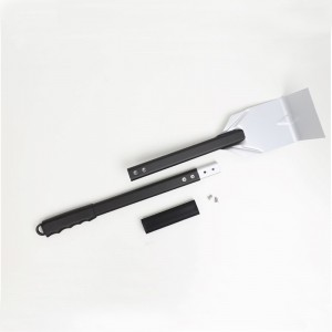 Grill Charcoal Ash Rake Hoe Chimney Cleaning Scraper Heavy Duty Grill Ash Tool Iron BBQ Cleaner Grilling Poker Scraper สำหรับเตาเตาไม้เตาอบเตาอบ