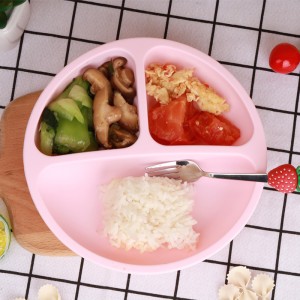 ถ้วยดูดทารกซิลิโคนเด็กวัยหัดเดินถ้วยดูดด้วยตนเอง, จานให้อาหารเด็กซิลิโคนแบ่งจานซิลิโคนสำหรับเด็กที่หย่านม, BPA ฟรี, ไมโครเว...