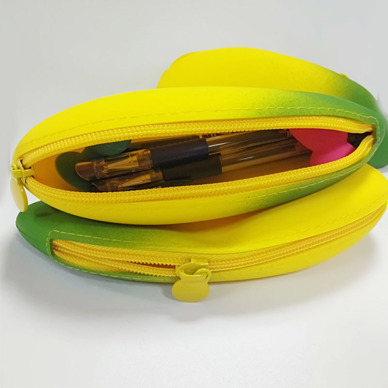 ซิลิโคนกล้วยรูปร่างน่ารักกระเป๋าดินสอกระเป๋าเงินกระเป๋ากุญแจ, กันน้ำซิลิโคนกันน้ำเกรดและทนทาน
