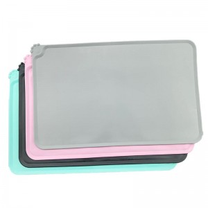 เสื่อชามสัตว์เลี้ยงแบบกันน้ำเกรดอาหารสำหรับลูกแมวและลูกสุนัข, แผ่นชามสัตว์เลี้ยงที่ไม่ใช่ลื่น, ทนต่อการสึกหรอและทนทาน