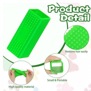 สัตว์เลี้ยงสุนัขและแมวกำจัดขนซิลิโคน Pet Hair Block Roller Cleaner, พรมแปรงขนสุนัขโซฟากลวงซิลิโคนทำความสะอาดแปรงกันน้ำและทนทาน