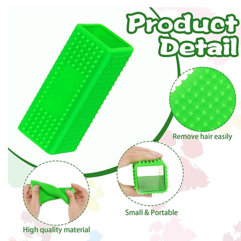 สัตว์เลี้ยงสุนัขและแมวกำจัดขนซิลิโคน Pet Hair Block Roller Cleaner, พรมแปรงขนสุนัขโซฟากลวงซิลิโคนทำความสะอาดแปรงกันน้ำและทนทาน