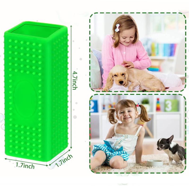 สัตว์เลี้ยงสุนัขและแมวกำจัดขนซิลิโคน Pet Hair Block Roller Cleaner, พรมแปรงขนสุนัขโซฟากลวงซิลิโคนทำความสะอาดแปรงกันน้ำและทนทาน