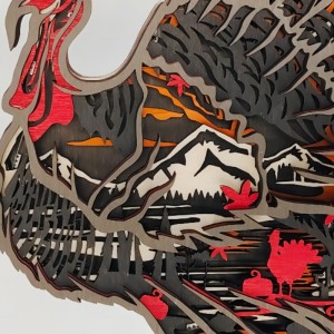 3D สัตว์ไม้ฟลามิงโก