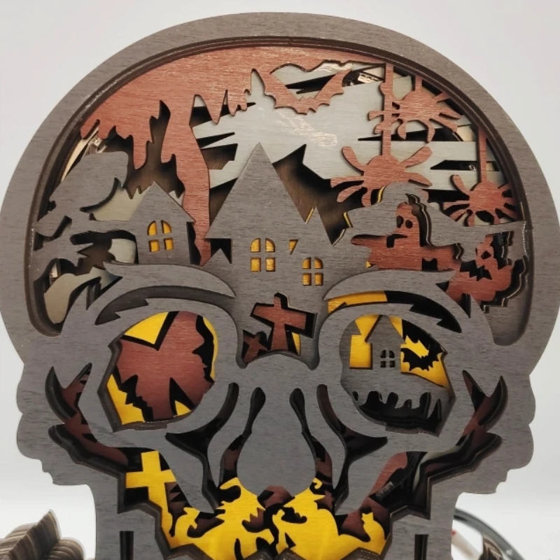 3D Skeleton Wooden Craft Decoration