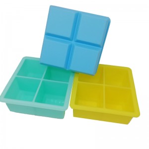 Silicone Ice Cube Tray Combo Round Hockey Ball Sphere Ice Cube ถาดแม่พิมพ์ (4pcs รอบ Ice Cube สีดำ)