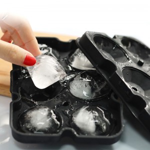 Diamond Ice Cube Molds Silicone ที่นำกลับมาใช้ใหม่ได้แบบยืดหยุ่น 6-ICE TRAYS Maker พร้อมฝาสำหรับค็อกเทลวิสกี้เย็น ๆ ถาดน้ำแข็งวางซ้อนกันได้ง่ายพร...