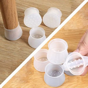 เก้าอี้ซิลิโคนขาป้องกันชั้นขาเก้าอี้ครอบคลุมไม้เนื้อแข็งชั้นรับประทานอาหารเก้าอี้ขาป้องกันขาเฟอร์นิเจอร์ยืดหยุ่นเก้าอี...