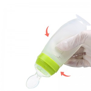 เสริมซิลิโคนช้อนบีบช้อนเด็กของขวดอาหารเสริม