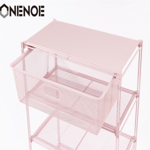 Onenoe Simple Wire Metal Mesh Storage Storage Shote Shotes ชั้นวางเสื้อผ้าชั้นวางตู้หนังสือชั้นวางตู้หนังสือพร้อม 5 ชั้นสำหรับร้านค้าซูเปอร์มาร์เก็ตข...