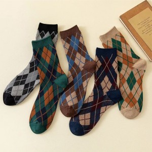ขายส่งแฟชั่นคุณภาพสูงโลโก้ที่กำหนดเองโลโก้ Winter Wool Crew Crew Socks