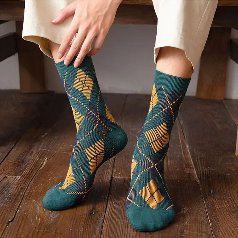 ขายส่งแฟชั่นคุณภาพสูงโลโก้ที่กำหนดเองโลโก้ Winter Wool Crew Crew Socks