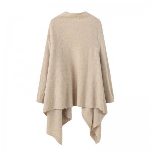 ผู้ผลิตให้ผู้หญิงที่มีแขนเสื้อถักแคชเมียร์ poncho