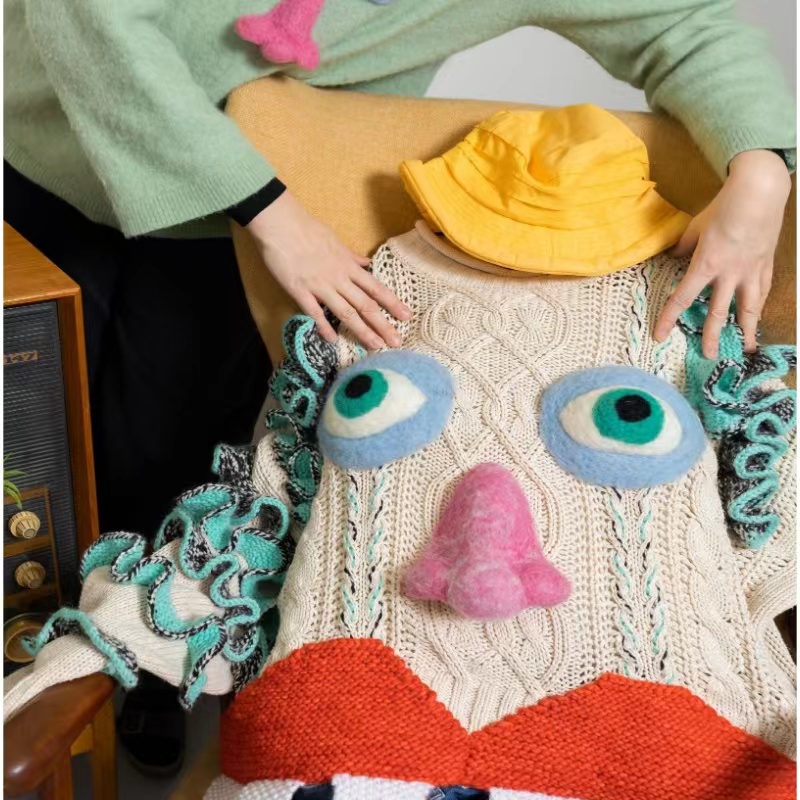 เป็นมิตรกับสิ่งแวดล้อมและยั่งยืน/knitted โครงสร้าง/hand ตกแต่ง