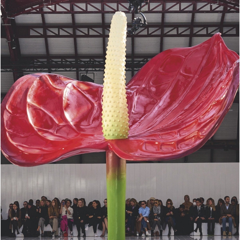 การตกแต่งดอกไม้สามมิติ/three มิติ/red/craft/loewe