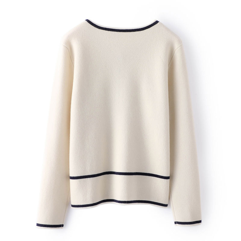 ผู้หญิงแขนยาว 100% แคชเมียร์เสื้อสเวตเตอร์หนา ๆ