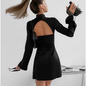 รูปแบบใหม่ขาตั้งปลอกแขนยาวเปิดชุดสั้นหลังชุดสั้น