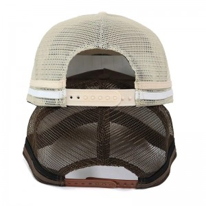 คลาสสิก Custom High Crown Australia Country Acrylic 5 Panel 3d Logo Logo Side 2 Stripe Trucker Hat Caps