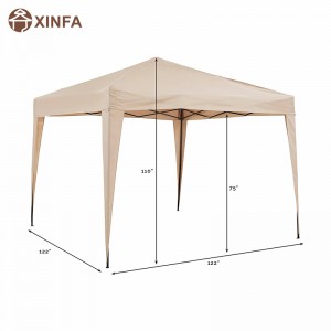เฟอร์นิเจอร์ Crosley Hampton Collapsible Outdoor Gazebo, 10 \\\\ \'x 10 \\\\\' - Tan