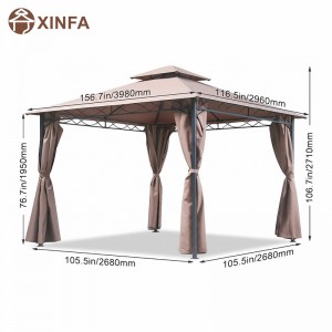 10 \\\\ \'x 13 \\\\\' Gazebo Block Shade Shade Canopy เต็นท์กันน้ำพร้อมหลังคาปาร์ตี้แบบพกพาแบบพกพา
