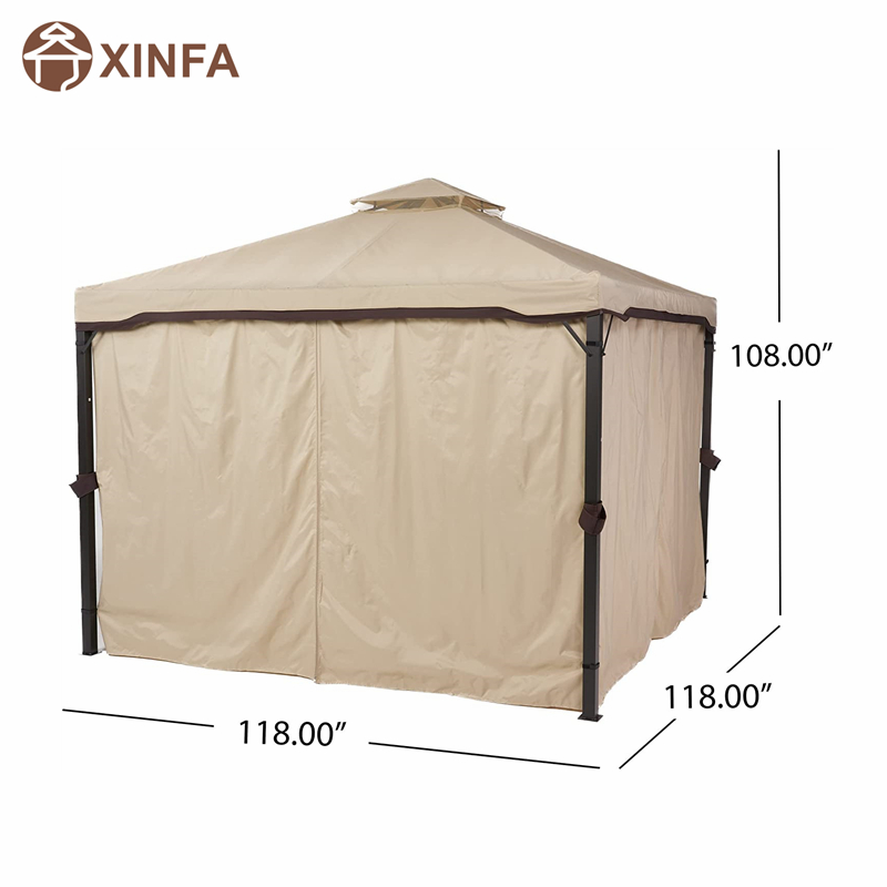 10 \\ 'x 10 \\' Gazebo Block Shade Sun Shade Canopy, เต็นท์กันน้ำ, ศาลากลางแจ้งพร้อมม่าน