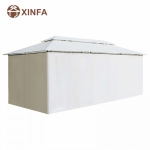 สวนหลังบ้านสุดหรูในสวนหลังบ้านศาลากลางแจ้งพร้อมม่านป้องกันอลูมิเนียมเน่า