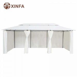 สวนหลังบ้านสุดหรูในสวนหลังบ้านศาลากลางแจ้งพร้อมม่านป้องกันอลูมิเนียมเน่า