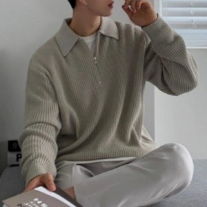 เสื้อสวมหัวจัมเปอร์ของผู้ชายในฤดูใบไม้ร่วงและฤดูหนาวหนาครึ่งคอเต่าเสื้อยืดซิป