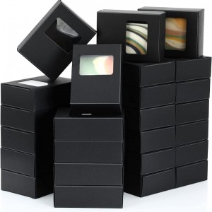 กล่องกระดาษหน้าต่างที่กำหนดเองพร้อมวัสดุพีวีซี