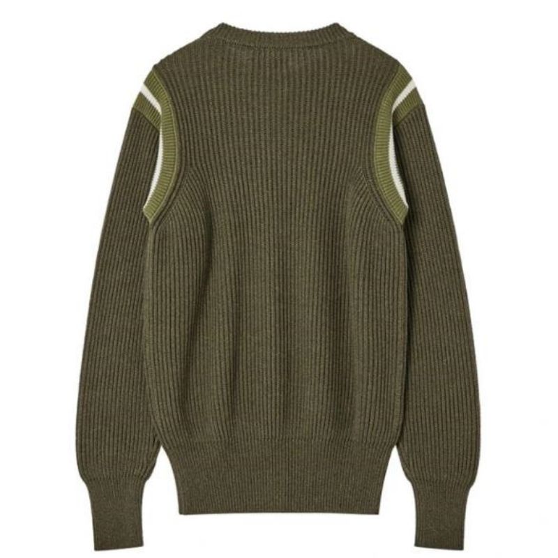Crewneck Loose Knitwear ของผ้าฝ้าย 100%