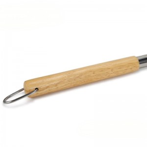 ยาวพิเศษ 53 นิ้วพิซซ่าอลูมิเนียมหมุนจอบเปลือกสำหรับเตาอบอิฐซื้อที่จับไม้