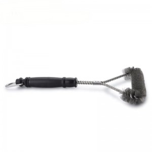 เตาอบพิซซ่าบาร์บีคิวย่างสแตนเลสสตีลขนแปรงสแตนเลสสตีลพร้อมด้ามพลาสติก