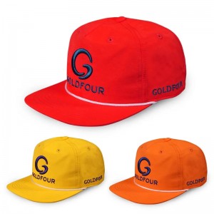 ขายส่ง Dry Dry 5 Panel 3D Embroidery ที่ไม่มีโครงสร้าง Nylon Running Hat หมวก Snapback Cap พร้อมเชือก