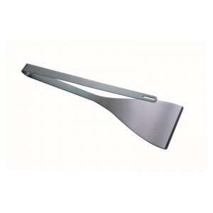 OEM 304 สแตนเลสใช้ครั้งเดียว 2 ใน 1 บาร์บีคิวย่างไม้พาย&แหนบสำหรับการย่างกลางแจ้งหลายจุดประสงค์