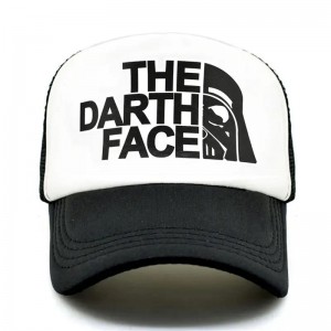 Darth Trucker Cap Star Cap Men Funny Face Hat Baseball Caps Cool Summer Mesh Mesh Net สำหรับผู้ชาย