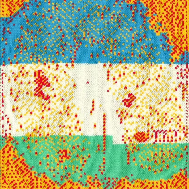 ชุดถักที่มีลวดลาย/abstract art/loose, วุ่นวายและไดนามิก/happy รวมกัน/color