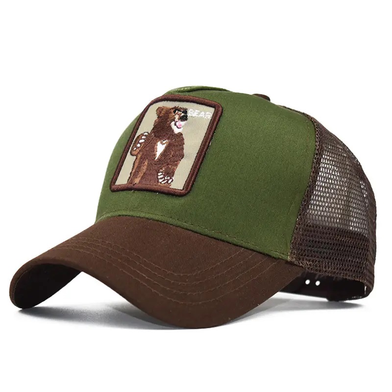 ขายส่งแฟชั่น 5 พาเนลสปอร์ตแคปปักตาข่ายตาข่าย Gorros หมวกเบสบอลผู้ชาย