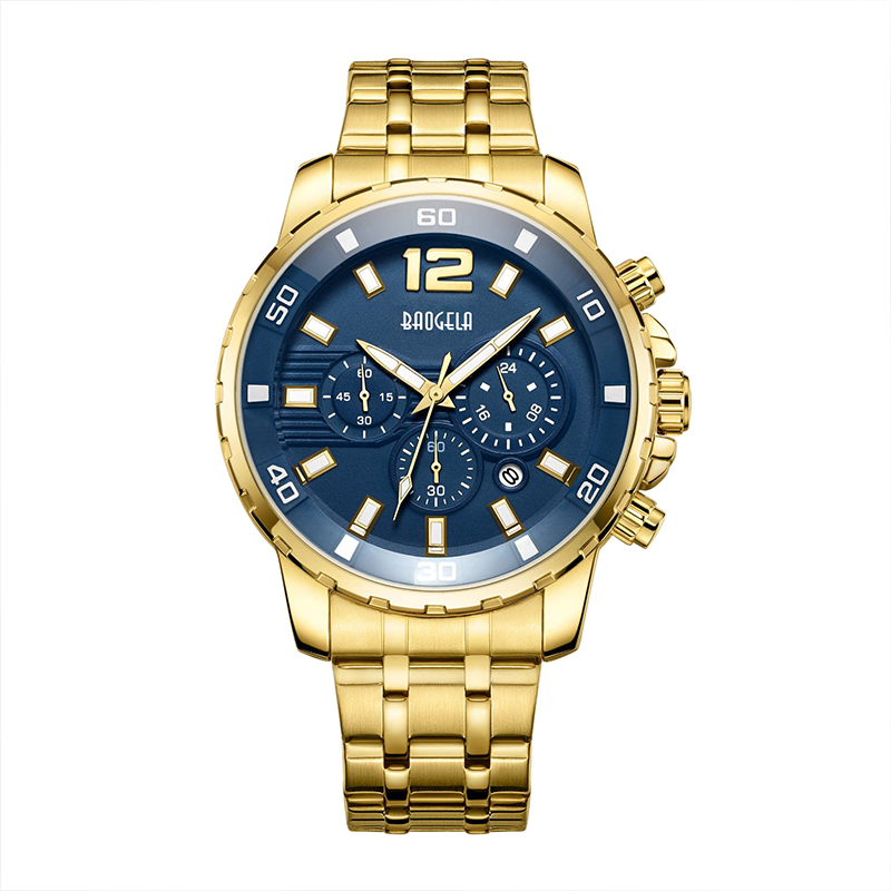 Baogela Quartz Men Gold Watch Top Brand Luxury Army Military Watches นาฬิกา Men Relogio Masculino Business Wristwatch 22700
